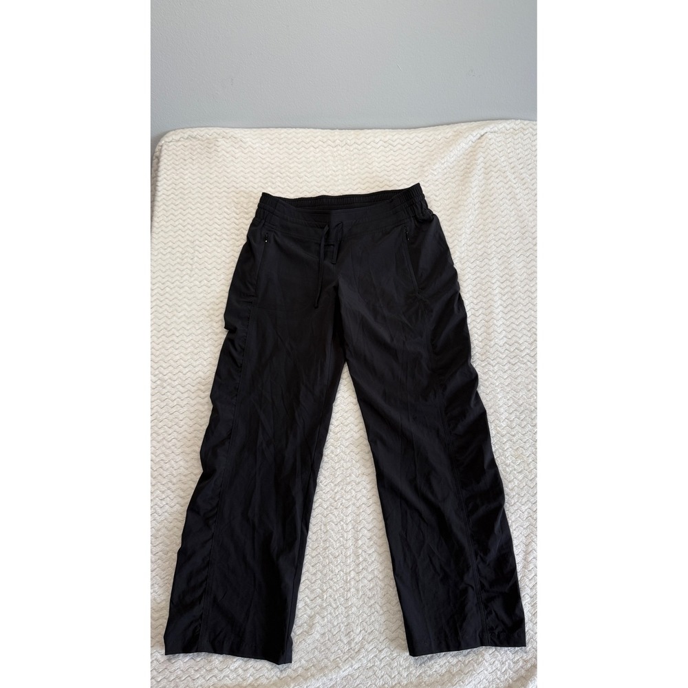 Athleta Trekkie Joggers Black Straight Leg Hiking Pants Women 6 RN 54023